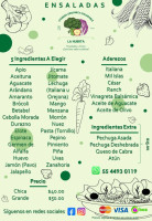 Dà De のテラス menu