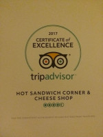 Hot Sandwich Corner And Cheese Shop menu