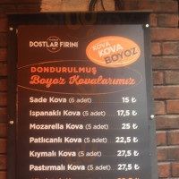 Alsancak Dostlar Firini menu