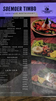 Soemoer Timbo Heritage Resto menu